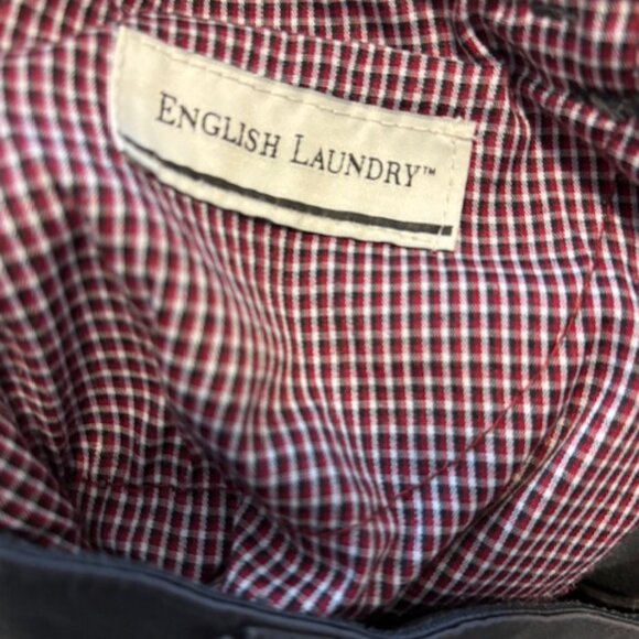 English Laundry Men's Size 38x34 Dark Gray Cotton Blend Straight Leg Pants - Picture 9 of 9